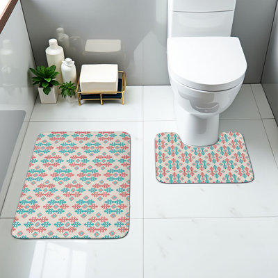  Ensemble de 2 tapis de salle de bain Ethnique