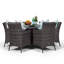 Karcher 6 - Person Wicker Patio Dining Set with Round Table , Cushions Included