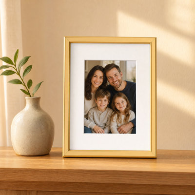 11x14 Black Picture Frames Set of 4 with Mat, Semi-Tempered Glass, Wall or Tabletop Display