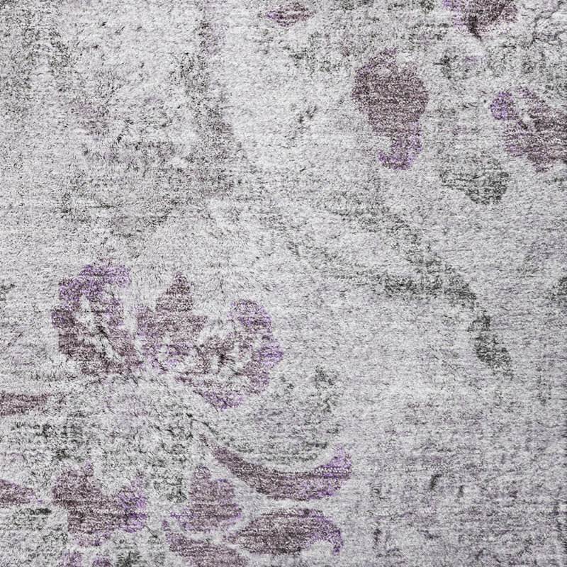 Tapis Dream Shag ADS766 de qualité supérieure, lavable à la machine et à motif floral, Lavender, 9' x 12'