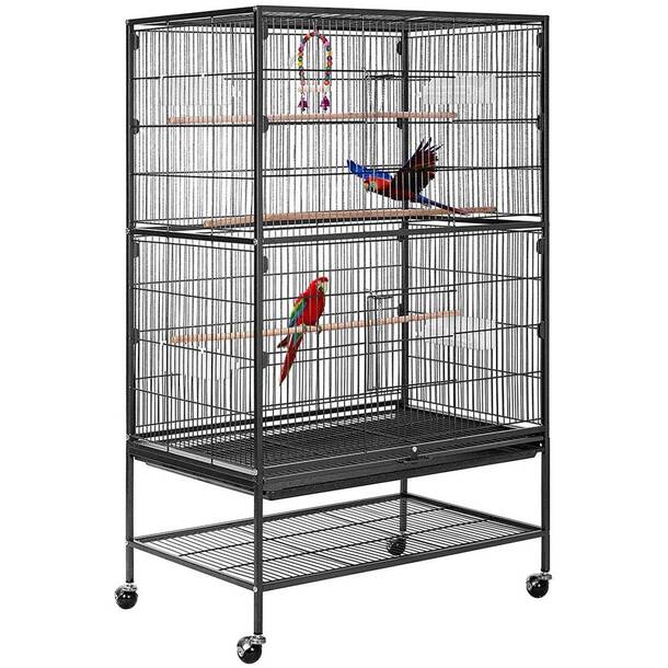 Tucker Murphy Pet™ Zora 30.4'' Steel Flat Top Bird Cage with Wheels ...