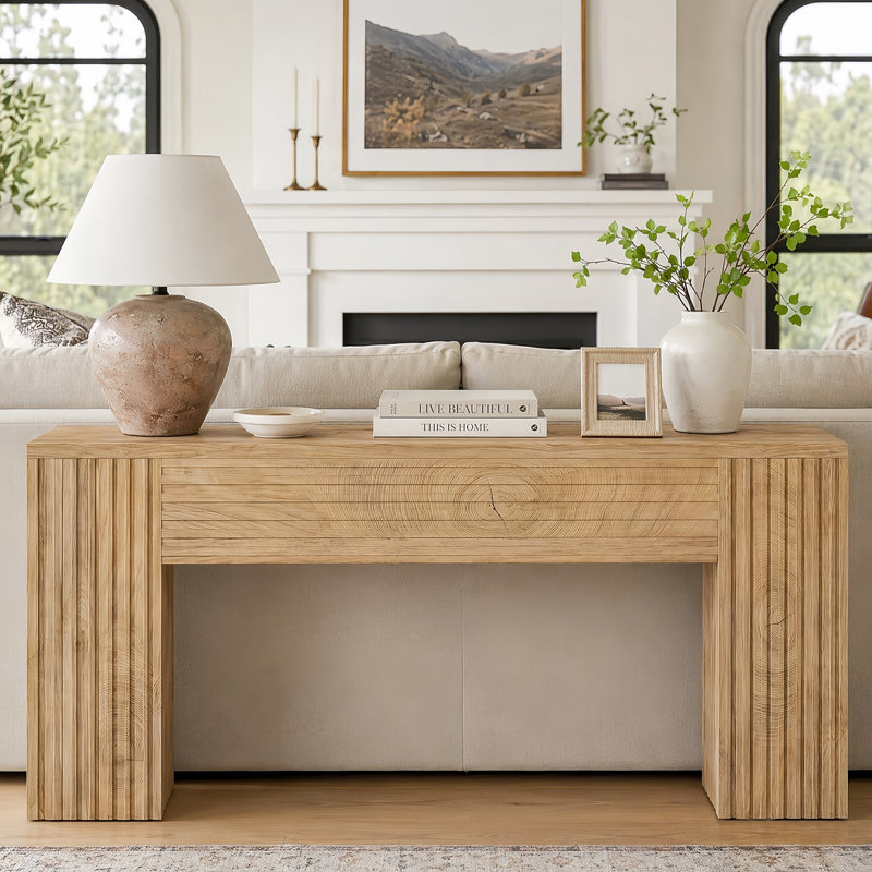 70.86" Long Sofa Console Table, Farmhouse Behind Couch Table For Entryway, Lvining Room, Hallway, Small Spaces