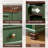 Farmhouse Nightstand with Charging Station, Rustic Wood Nightstand with 1 Drawer, Bedside Table with Open Shelf for Bed Room, End Table for Living Room (Green)-254864448