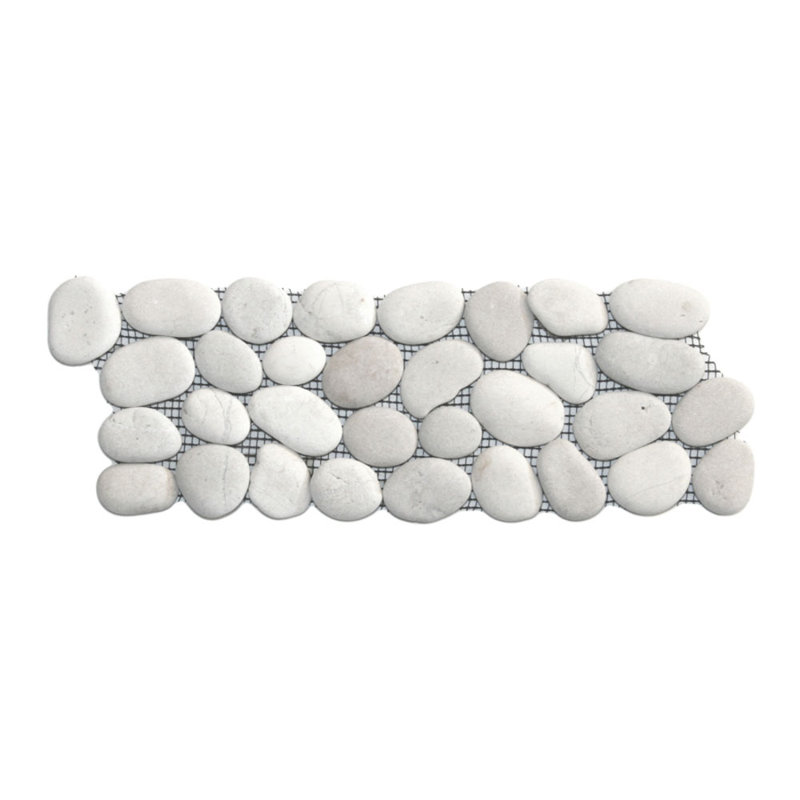 Motif de galets bruns résistants à l'eau Rio, en pierre naturelle Listello, 4 po x 12 po