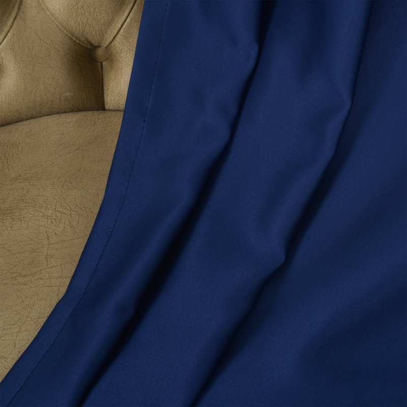 Sateen Look Room Darkering Room Darkening Curtain Pair, 52" W x 72" L, Royal Blue