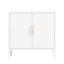 Classeur en acier de couleur blanche, 2 tablettes réglables pour la maison et le bureau, verrouillable, verrou de haute qualité, résistance, hauteur de 30,87 po, largeur de 15,81 po, profondeur, fixation murale, assemblage facile avec visuel-1817790286