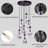 H100" Raindrops 7 Lights Pendant Light-1946991860