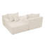 Fauteuil paresseux à deux places, canapé compressé sans assemblage, fabriqué en tissu de velours, fauteuil moderne moelleux, utilisé pour les salons et les chambres à coucher-1251070972