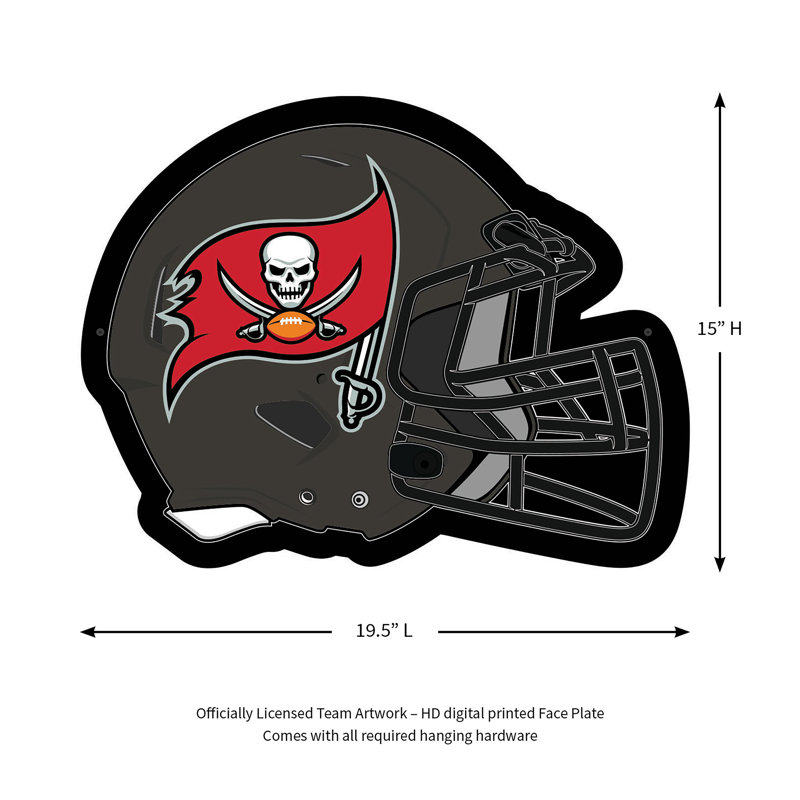 NFL LED Helmet Shaped Lighted Wall Sign, Tampa Bay Buccaneers