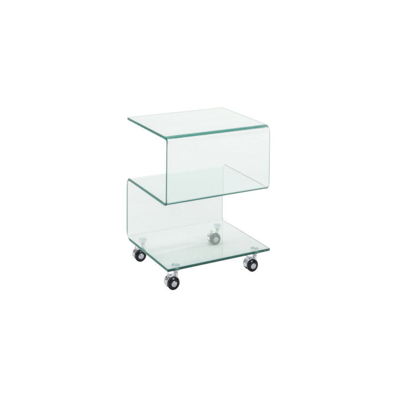 Amaryllis Glass Top End Table