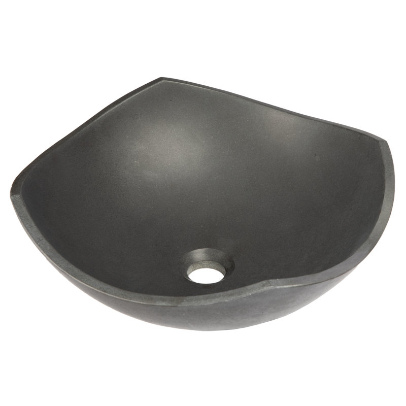 Eden Bath 16.5'' Black Stone Circular Bathroom Sink