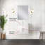 Meuble-lavabo blanc avec comptoir en quartz, 24 po X P 22 po, miroir de 18 po, robinet de meuble-lavabo brillant et rayé, comptoir et miroir inclus, surface