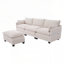Canapé modulaire surdimensionné surdimensionné avec repose-pieds mobile, ensemble 4 places en velours côtelé moderne, canapé convertible en forme de L pour le salon et le bureau-797384467