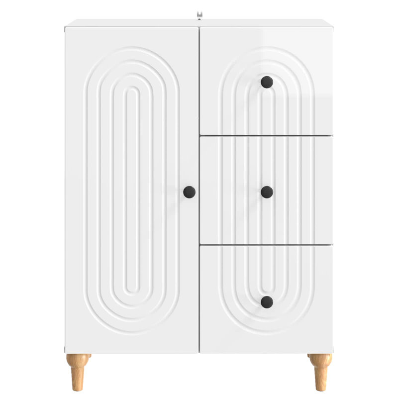 66cm Sideboard, High Gloss White