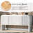 62.2-Inch Wave-Pattern Console Table with Adjustable Shelf and Curved Design-236297375
