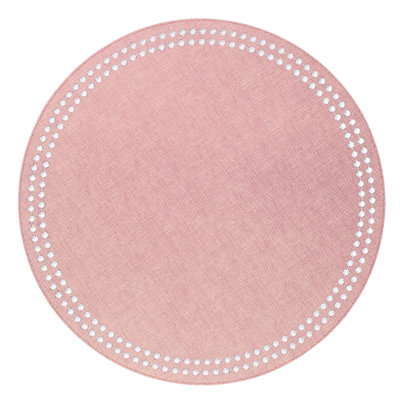 Pearls Vinyl Round Placemats