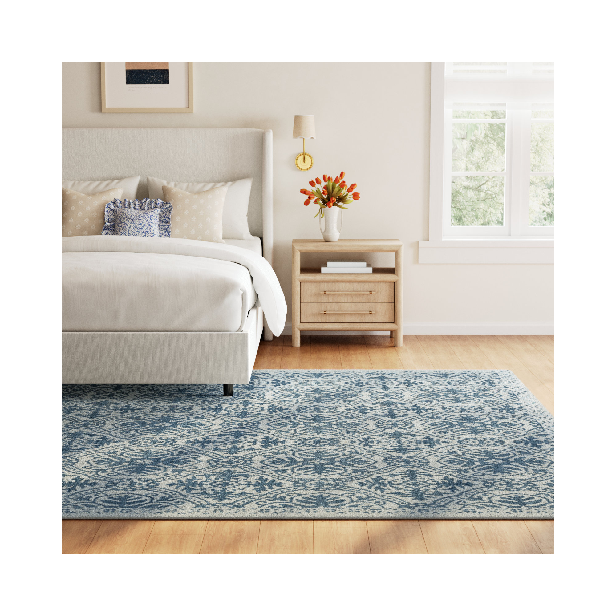 Lauren Ralph Lauren Nina Hand Tufted Wool Pile Oriental Rug, Rectangle 9' x 12'