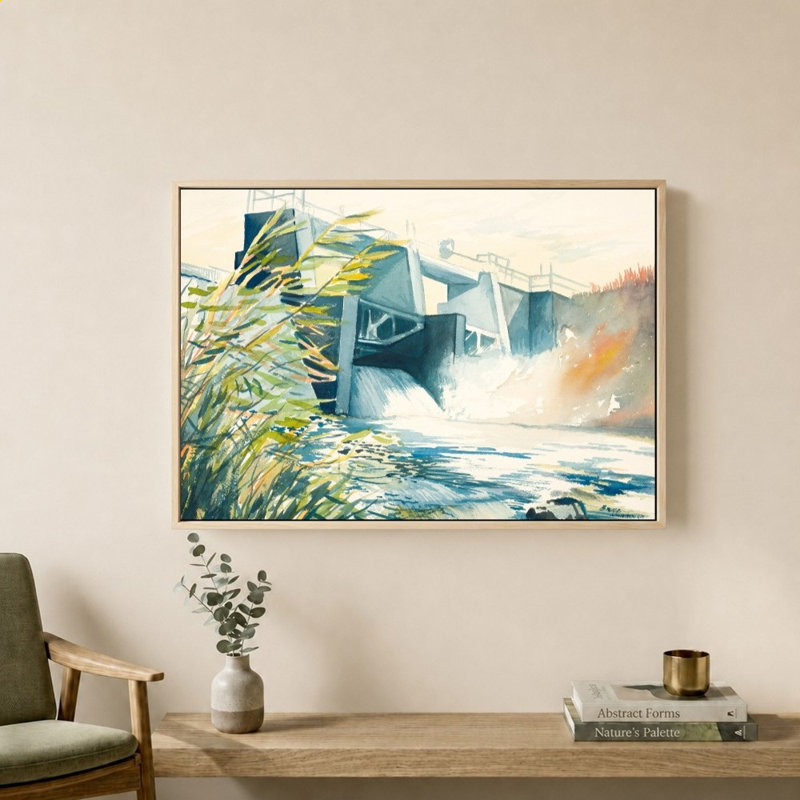 «Industrial Dam» par Bruce Nawrocke - Impression sur toile