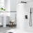 KES Complete Shower System Rough-In Valve with 12 Inches Rain Shower Head Push-Button Black