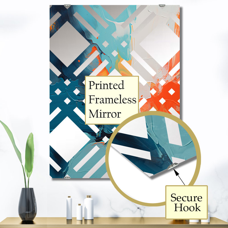 Hodgdon - grand miroir mural à peinture abstraite, 40 po x 30 po