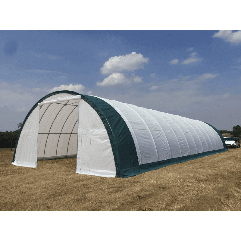 30 pi L 85 pi. D Abri de rangement à arche simple 11 oz PE, 30 pi x 85 pi