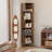 Ilana Corner Bookcase Corner Bookshelf Storage Rack-1885642471
