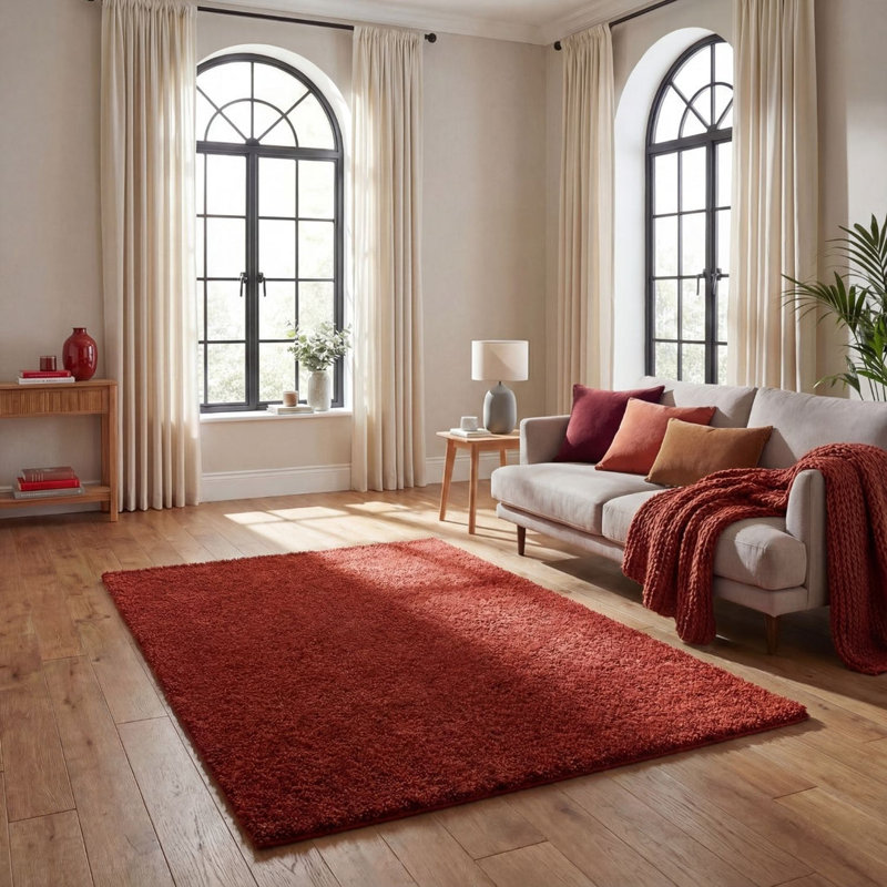 Myshaggy Collection Rugs Solid Design in Terra, Rectangle 120 x 170cm