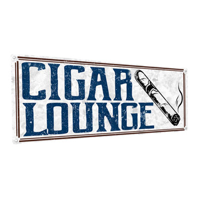 " Cigar Lounge Metal Sign "