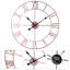 Simple Skeleton Metal Numerals Wall Clock with Hands-1959976145