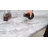 Modern 5-Piece Rectangular Faux Marble Dining Table Set-323867910-323867931