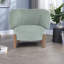 Confortable fauteuil d'appoint vert, revêtement en polyester, design à oreilles élégant pour la maison