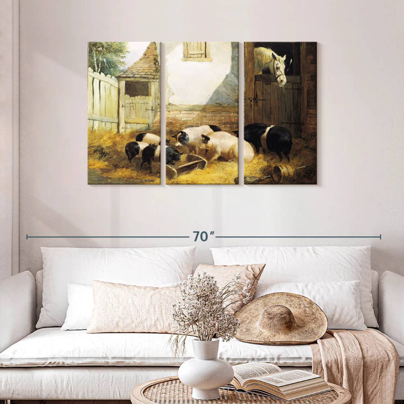 Brampt Farm Pigs, 28" H x 45" W