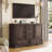 Farmhouse 47" Sideboard Buffet Cabinet with 5 Drawers & 2 Doors, Wood Coffee Bar with Adjustable Shelves for Dining Room, Living Room-518515387