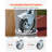Bedside Commode Chair with 4 Wheels 4-in-1 Raised Toilet Seat 350 lbs
