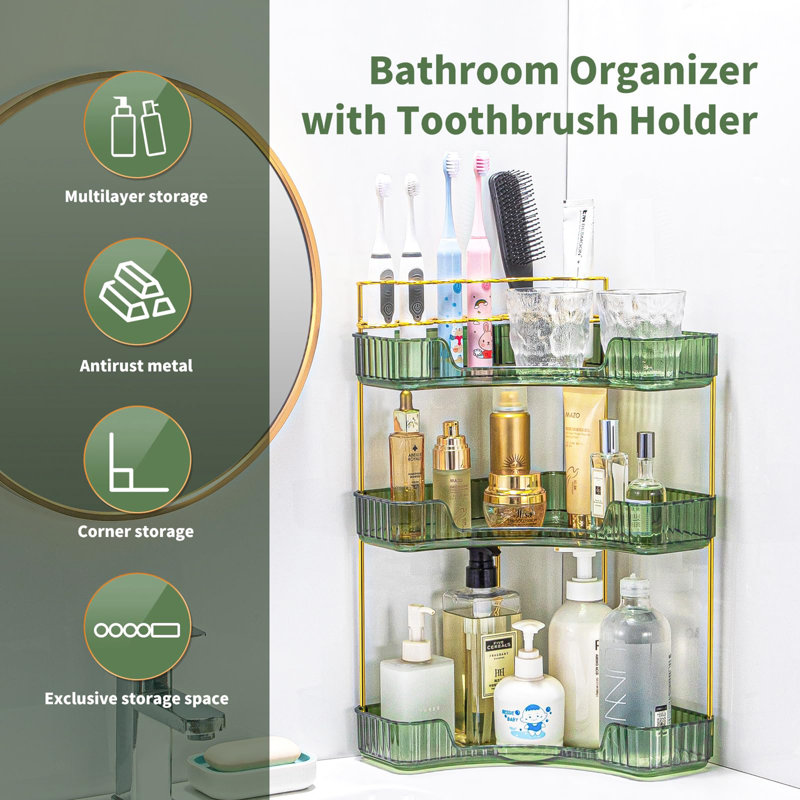 Organisateur de maquillage pour coiffeuse, Green