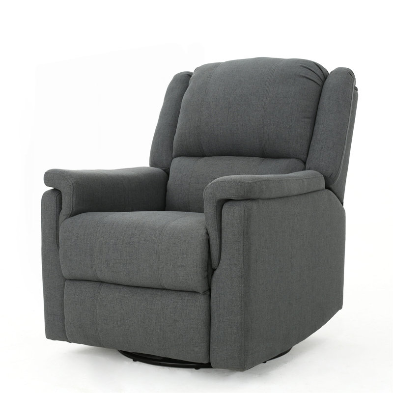 Fauteuil inclinable oscillant en tissu gris anthracite avec fauteuil inclinable manuel