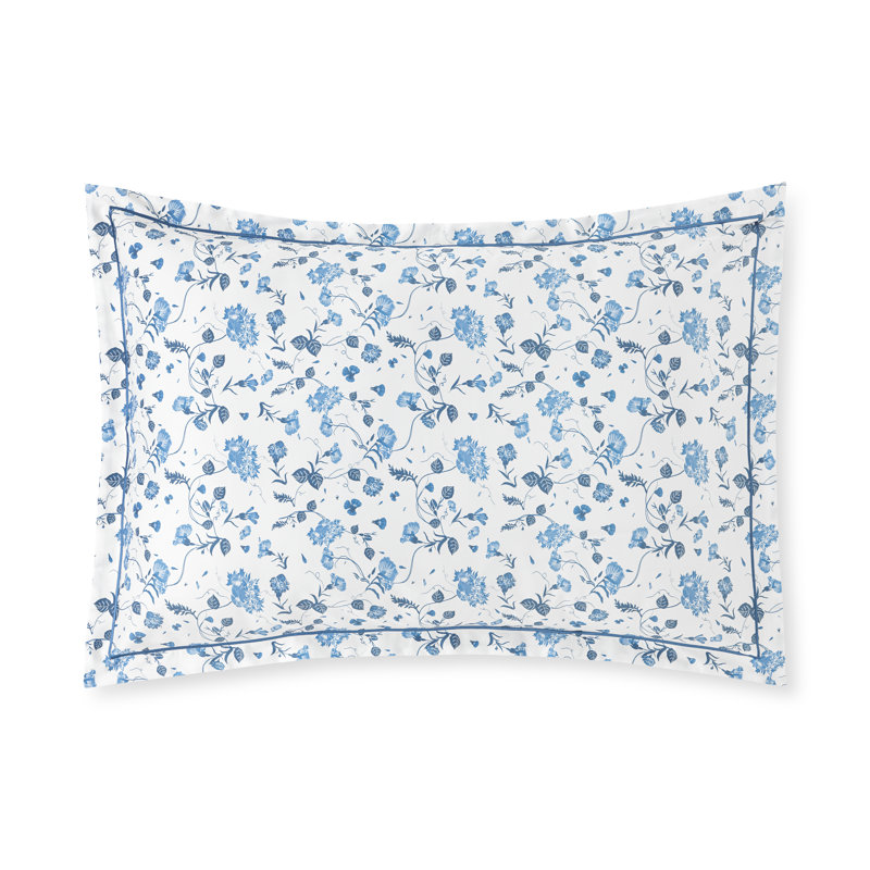 Sham Pair Vila Flor, Blue, Queen Sham