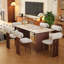 with Solid Wood Base Dining Table-1780232058
