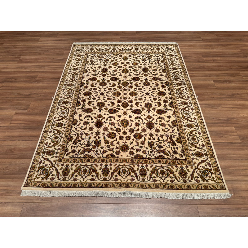 Tapis en laine beige noué à la main Original Original