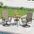Ensemble de salle à manger 3 pièces pour terrasse avec chaises pivotantes