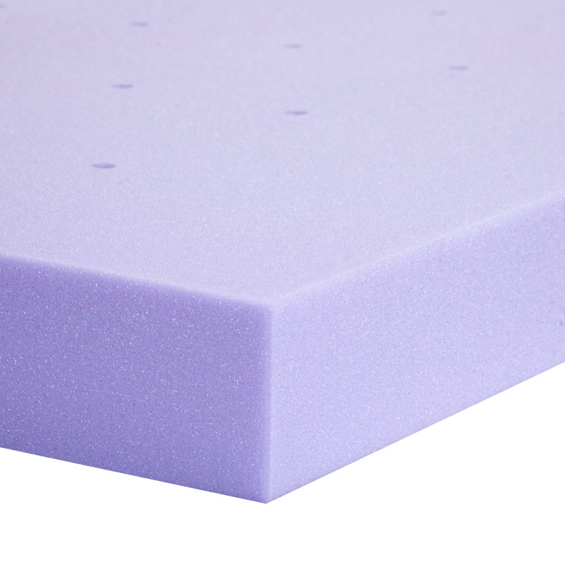 Shardia Lavender Infused Memory Foam Mattress Topper with Ventilated Design, Full