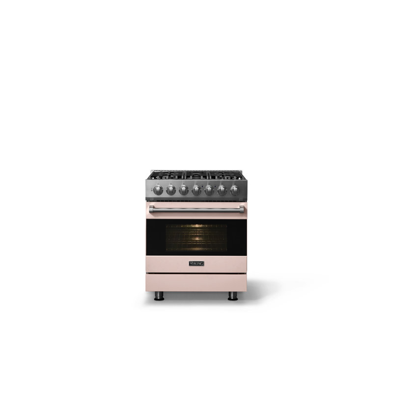 Viking30"W./24"D. Sealed Burner Range-5 Burners, Natural Gas, Blush, Dual Fuel