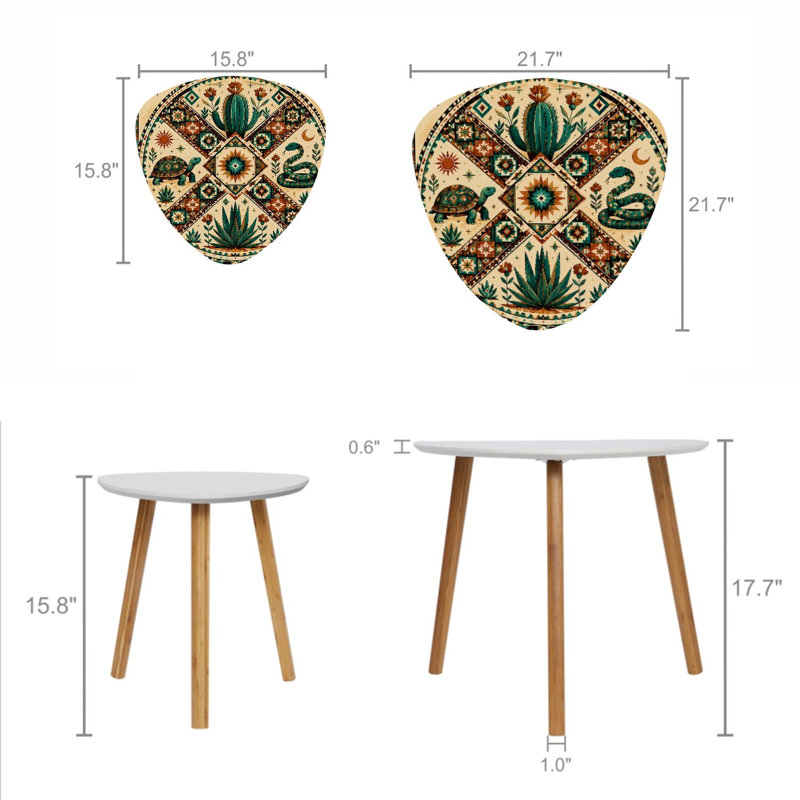Ensemble de 2 tables basses gigognes Triangle