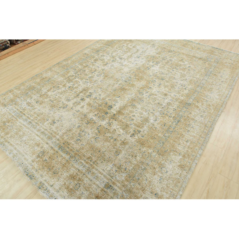 Tapis beige unique de 8 pi 10 po x 12 pi 2 po