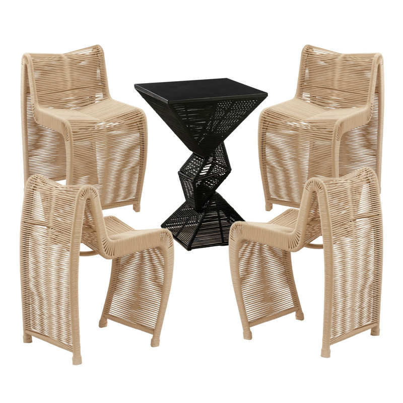 Ensemble bistro Lorenzo, Brun clair, 4