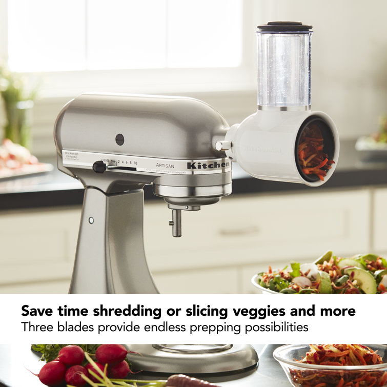 Food Grinder Attachment Slicer Compatible for Kitchen Aid Stand Mixer  Cheese Grater Attachment Larger Capacity Design