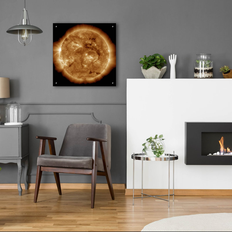  «Pulses From The Sun» par NASA, art mural en verre acrylique, 24 po x 24 po, H 24 po x l 24 po