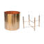 Ivyline Indoor Zendaya Embossed Metal Planter With Metal Pot Planter-954720181