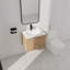 Meuble-lavabo mural simple 24 po avec 2 portes et plateau en résine blanche Dentor