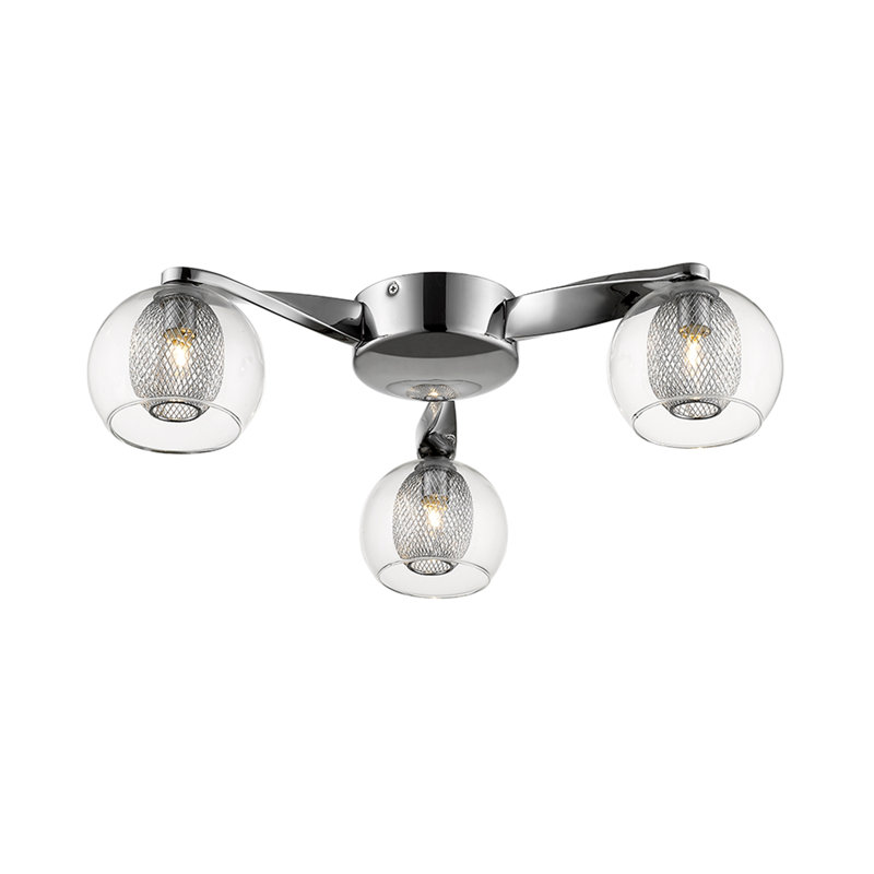 Justus Flush Mount, Chrome